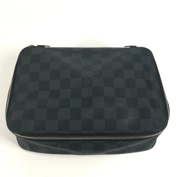 LOUIS VUITTON N40182 Damier Graphite Cuberangemon MM Travel Case Pouch - Picture 1 of 12